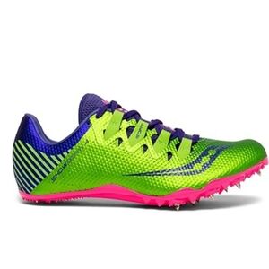 Saucony Womens Showdown 4 Lace Up Running Shoe Bright Green Purple 9.5